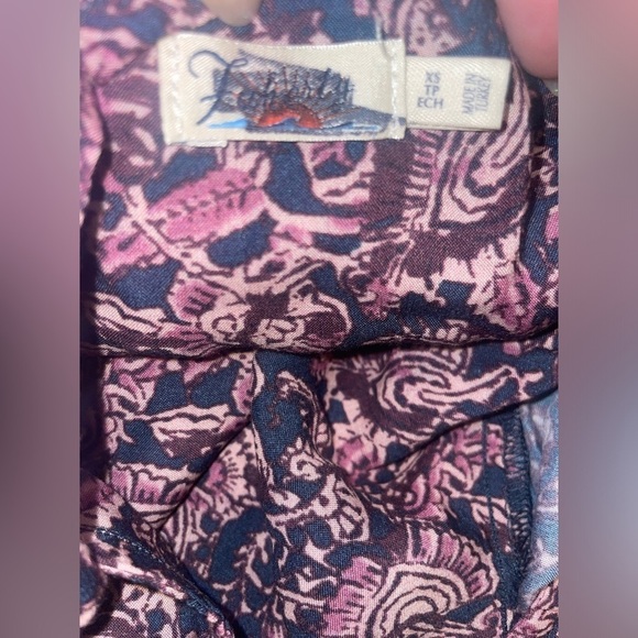 New! Faherty - Isabella Dress - Fiona Block Print 💗 sz XS NWOT - Picture 15 of 16